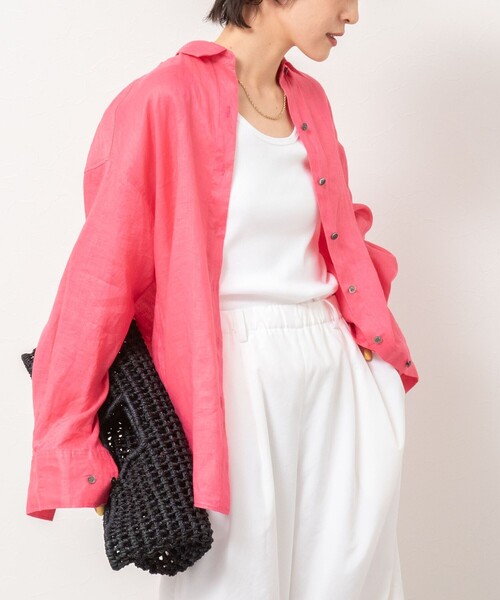 ブラウス シャツ 「WEB STAFF恵別注カラーあり」「セットアップ対応」MY STANDARD リネンシャツ レディース NOLLEY'S ブラウス シャツ 「WEB STAFF恵別注カラーあり