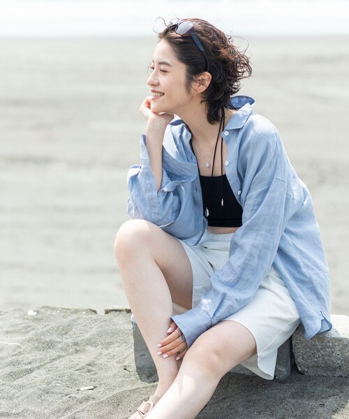 ブラウス シャツ 「WEB STAFF恵別注カラーあり」「セットアップ対応」MY STANDARD リネンシャツ レディース NOLLEY'S ブラウス シャツ 「WEB STAFF恵別注カラーあり