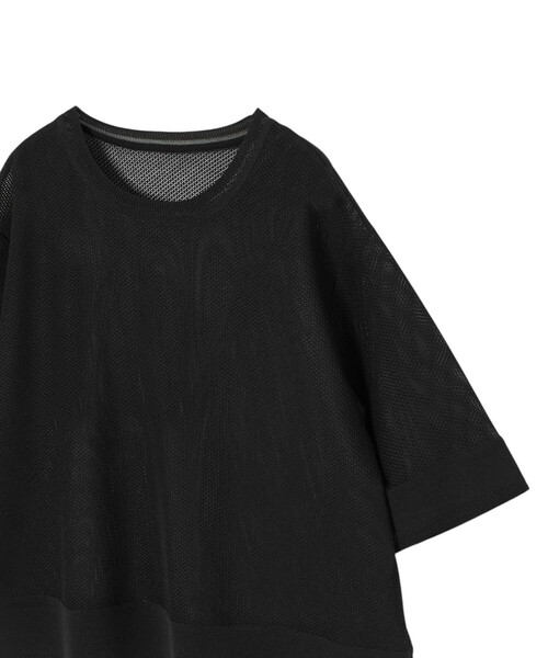 ANAYI（アナイ） tシャツ 半袖 ラッセルメッシュ プルオーバー