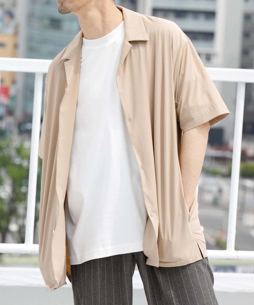 URBAN RESEARCH ROSSO MEN uvカット シャツ 半袖 「セットアップ対応