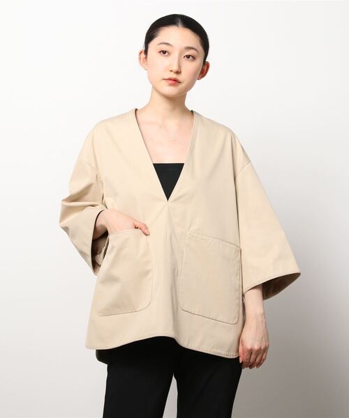 「Drawer」 7分袖ブラウス 36 ベージュ レディース