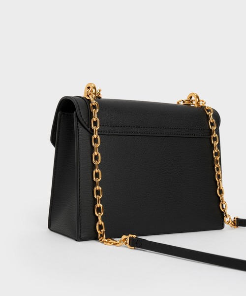 【新品ほぼ未使用】CHARLES & KEITH ネイビーショルダーバッグ CHARLES ＆ KEITH 「CHARLES & KEITH」 ショルダーバッグ S