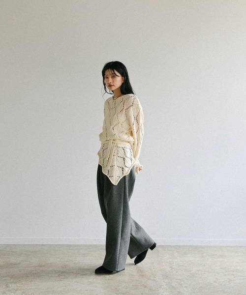 select MOCA（セレクトモカ） スカート 透かし編みラップレイヤード