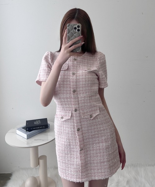titty&Co.ワンピース3点セット TITTY＆CO. ワンピース クラシカルツイードワンピース