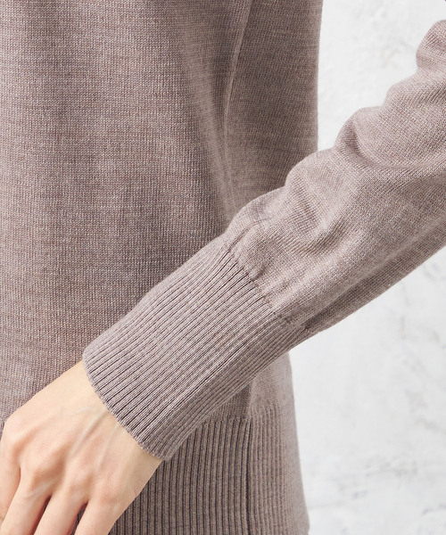 「A/C DESIGN BY ALPHA CUBIC」 タートルネックニット L ブルー レディース_画像6