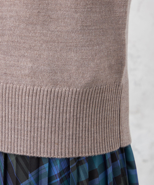 「A/C DESIGN BY ALPHA CUBIC」 タートルネックニット L ブルー レディース_画像7