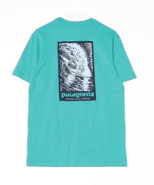 「patagonia」 ワンポイント半袖Tシャツ S グリーン メンズ