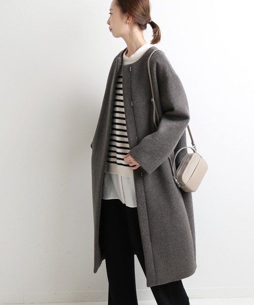 IENA（イエナ） ノーカラーコート 34 ベージュ レディース : ZOZOTOWN