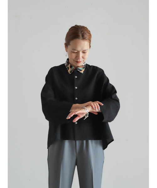 FIL DE FER（フィルデフェール） ブラウス シャツ プリント×サッカー