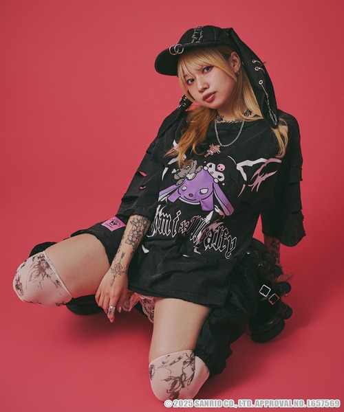 GALFY tシャツ 「GALFY/ガルフィー」×「KUROMI/クロミ」イル