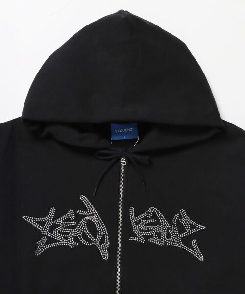 SEQUENZE パーカー 「SEQUENZ（シークエンズ）」RHINE STONE ZIP P/K