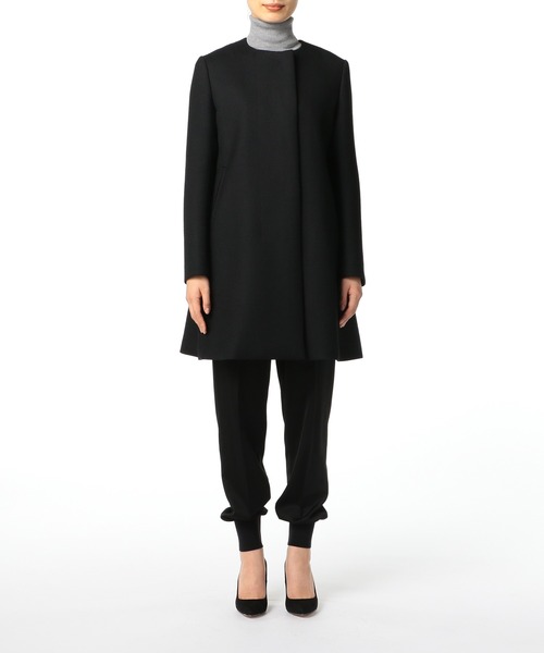 ESTNATION（エストネーション） ノーカラーコート 36 ブラック