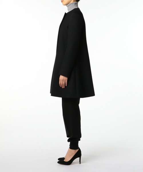 ESTNATION エストネーション＊ノーカラーコート36 ESTNATION（エストネーション） ノーカラーコート 36 アイボリー