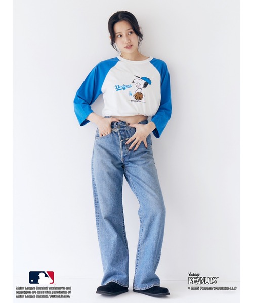Ungrid tシャツ 「MLB PEANUTS」ラグランTee レディース