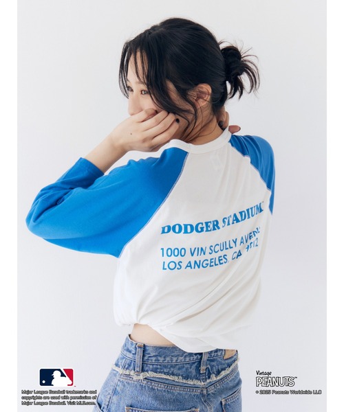 Ungrid tシャツ 「MLB PEANUTS」ラグランTee レディース