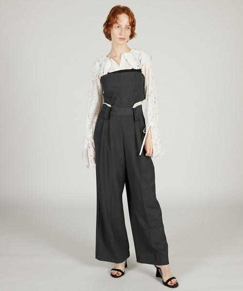 MUVEIL◇水しぶきビジューサロペット/38/ポリエステル/GRN/MA241FP002