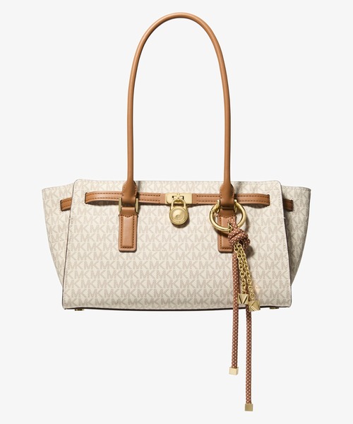 【MICHAEL KORS】美品☆2wayショルダートートバッグロゴチャーム付き MICHAEL KORS（マイケルコース） ショルダーバッグ バッグ HAMILTON
