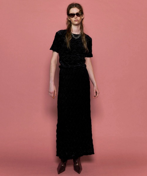 MAISON SPECIAL ベロアシャーリングスカート メゾンスペシャル MAISON SPECIAL（メゾンスペシャル） スカート Velor Shirring Skirt