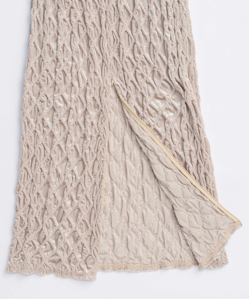 maison special ベロアシャーリングスカート MAISON SPECIAL(メゾンスペシャル)｜Velor Shirring Skirt/ベロア