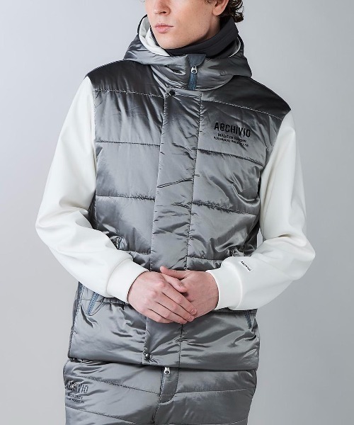 archivio（アルチビオ） ブルゾン アウター 「MENS」異素材切替中綿撥