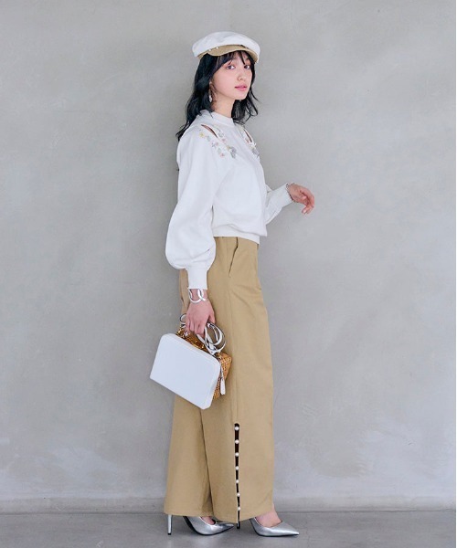 Chesty（チェスティ） ニット セーター フラワーモチーフカットアウト