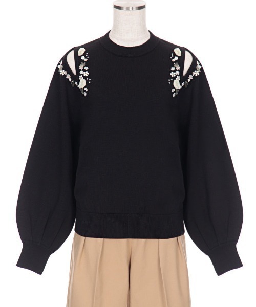 Chesty（チェスティ） ニット セーター フラワーモチーフカットアウト