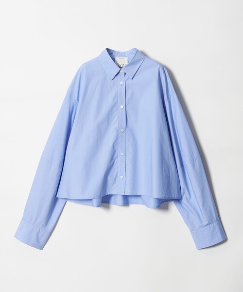 新品<conte > ドビーストライプ ボリュームスリー ブブラウス conte＞ドビーストライプ ボリュームスリーブブラウス