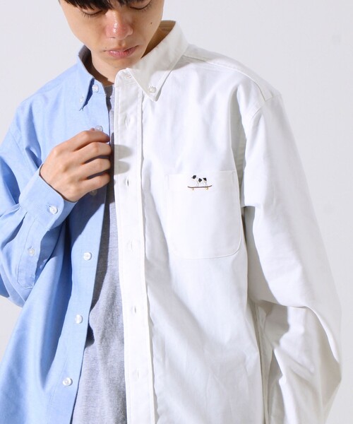 GLOSTER（グロスター） シャツ 「定番×遊び心」フレブル刺繍BDシャツ