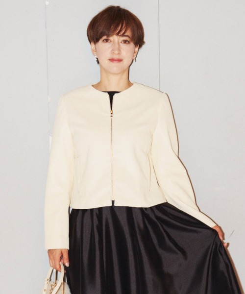 CELFORD（セルフォード） ノーカラージャケット 36 ブラック