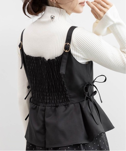 RANDA（ランダ） ワンピース ペプラムリボンワンピース : ZOZOTOWN