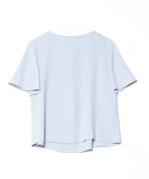 「NATURAL BEAUTY BASIC」 半袖ブラウス SMALL ブルー レディース_画像2