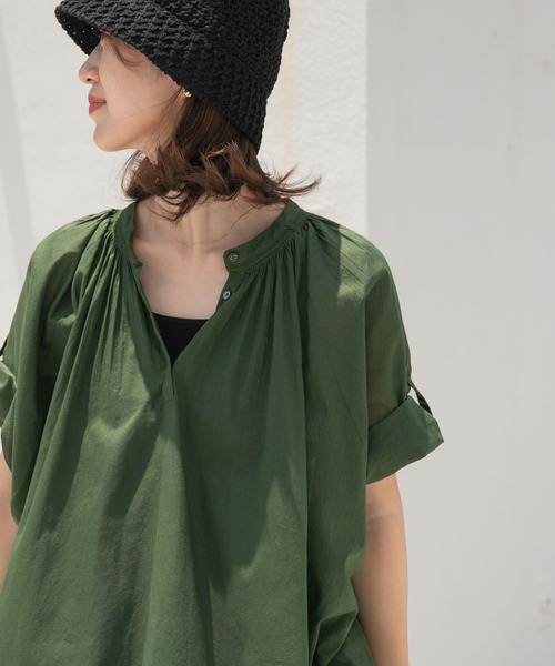 「URBAN RESEARCH DOORS」 半袖ブラウス MEDIUM グレー系その他 レディース_画像7