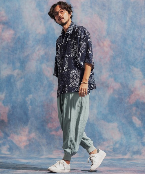 「Jih Nunc」 半袖シャツ S ブラック メンズの画像