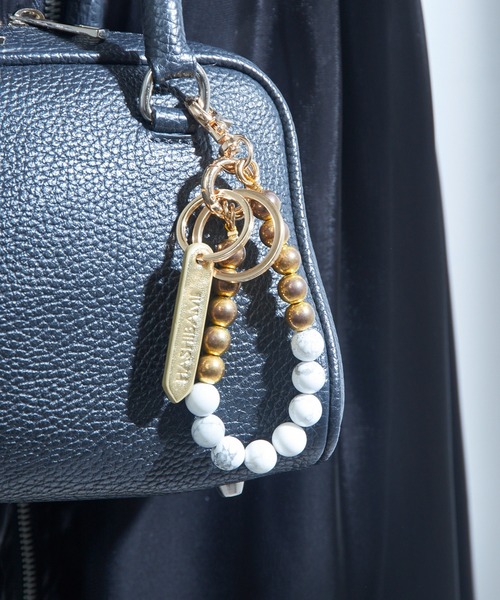 天然石ストラップ　大玉 Hashibami（ハシバミ） 「HASHIBAMI」大玉天然石 × レザー スマホ