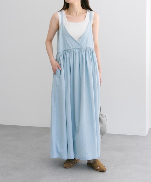 「PUAL CE CIN」 キャミソールワンピース FREE インディゴブルー レディース_画像2