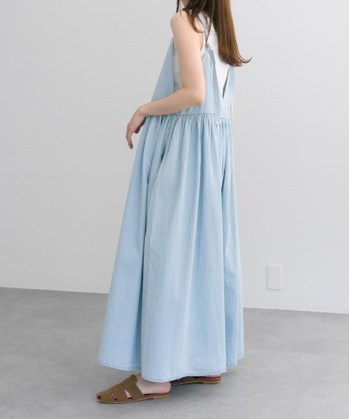 「PUAL CE CIN」 キャミソールワンピース FREE インディゴブルー レディース_画像3
