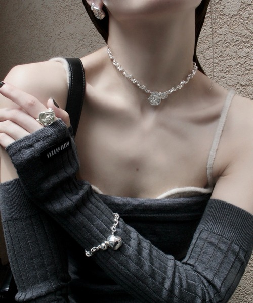 アクセサリー soierie Rose layered necklace Soierie（ソワリー） ネックレス ローズ フィグ ネックレス / Rose fig