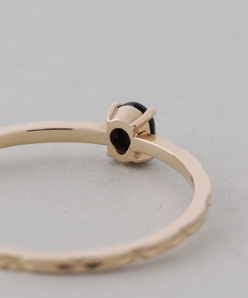 Lilas 指輪 リング オーバルオニキスカットリングK10 レディース