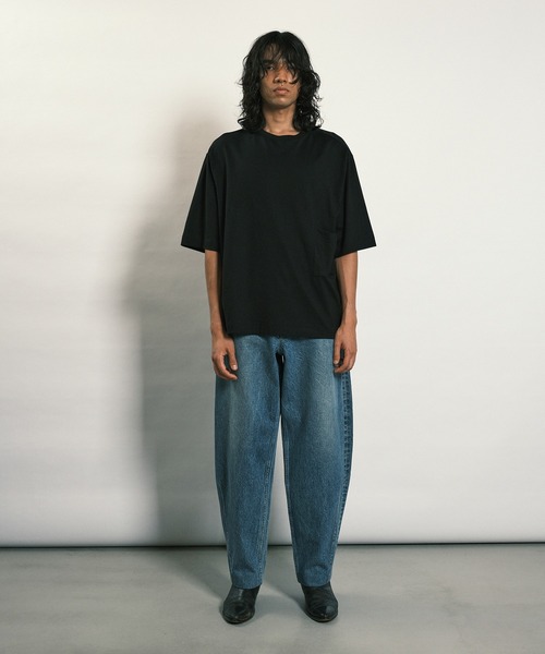 TANAKA（タナカ） ジーンズ TAPERED JEAN TROUSERS MID BLUE メンズ