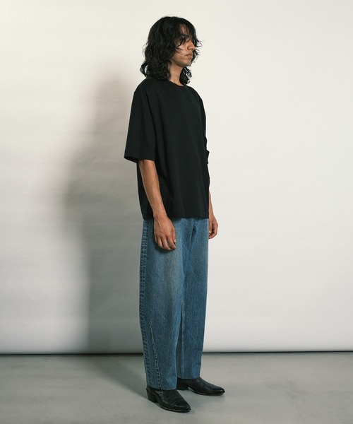 TANAKA（タナカ） ジーンズ TAPERED JEAN TROUSERS MID BLUE メンズ