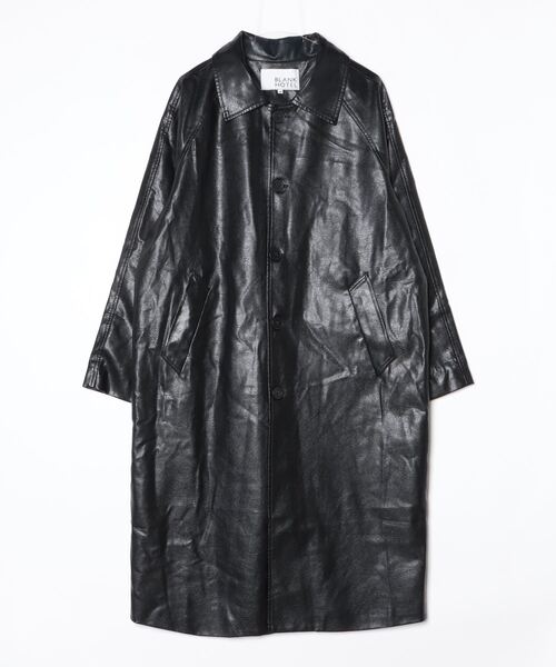 BLANK HOTEL ステンカラーコート コート Oversized Faux Leather