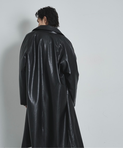 BLANK HOTEL ステンカラーコート コート Oversized Faux Leather BLANK HOTEL ステンカラーコート コート Oversized Faux Leather