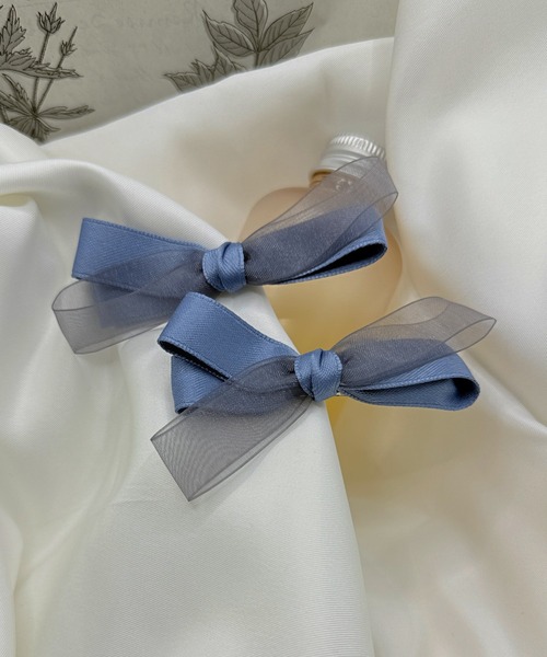 Heartdance（ハートダンス） ヘアクリップ サテン×オーガンジーリボン