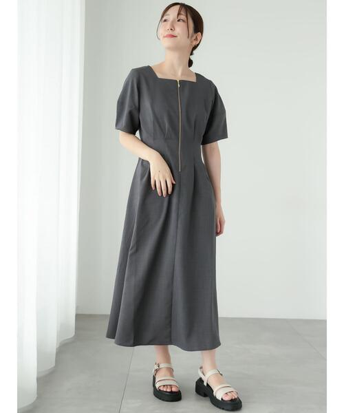 「Te chichi TERRASSE」 半袖ワンピース F ブラウン レディース_画像2
