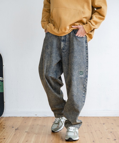kaoyorinakami 「kaoyorinakami」 デニムパンツ X-LARGE ブラウン