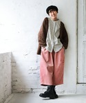 ワイドパンツ パンツ 大人に馴染む、ピンクのコ...の詳細画像5