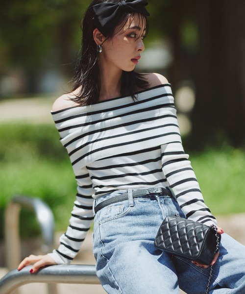 「Narcissus」 長袖ニット FREE ホワイト レディース_画像2