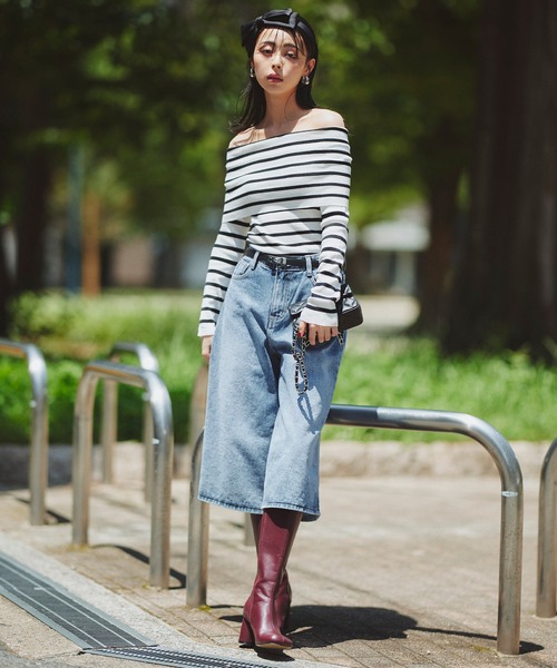 「Narcissus」 長袖ニット FREE ホワイト レディース_画像3