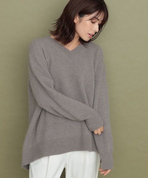 「Elura」 長袖ニット FREE チャコールグレー レディース_画像4