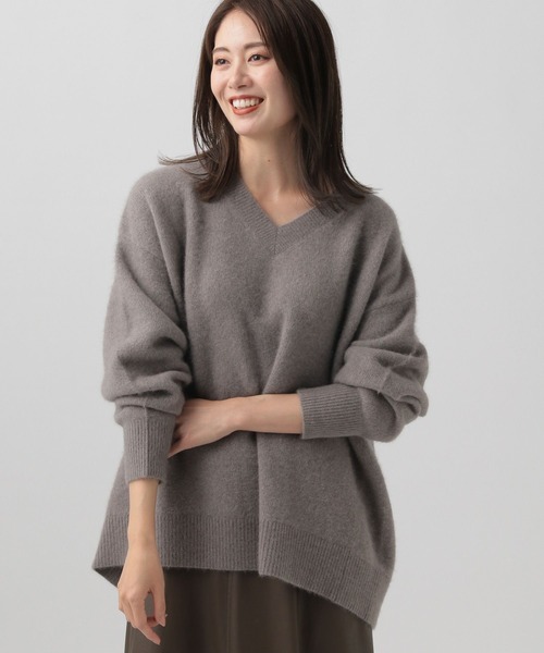 「Elura」 長袖ニット FREE チャコールグレー レディース_画像9